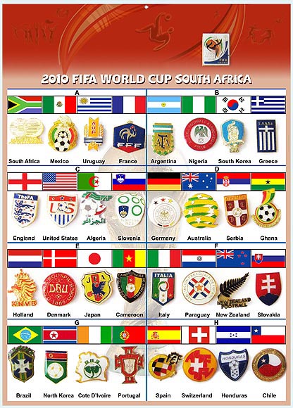 набор значков к чемпионату мира в ЮАР